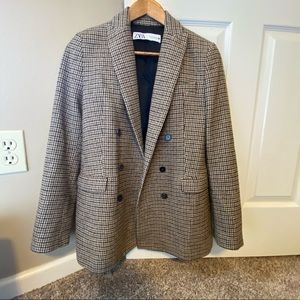 Zara houndstooth blazer